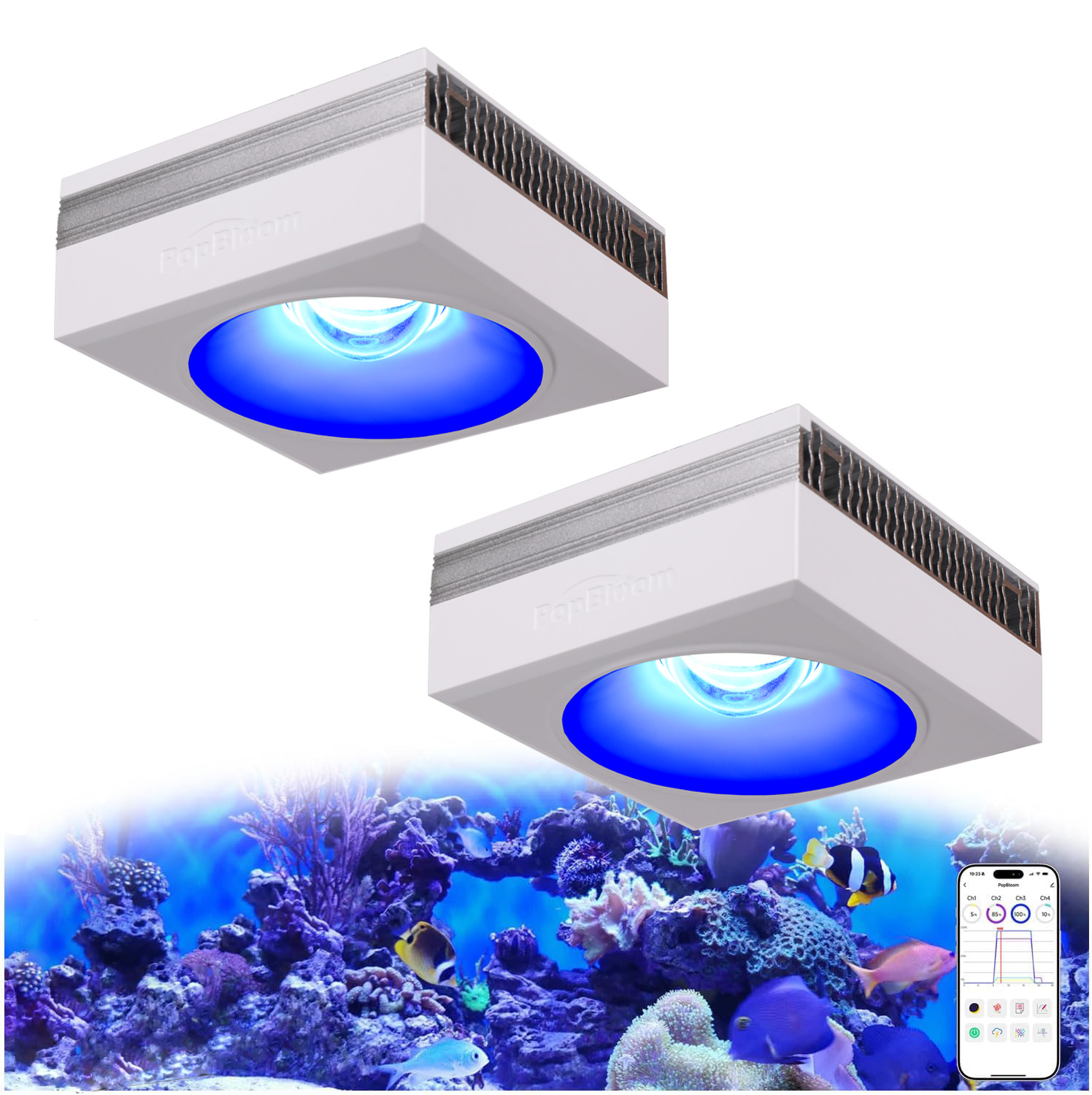 Marine X Aquarium - NUEVA Lámpara LED para Acuario PopBloom