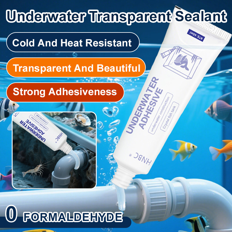 Marine Aquarium Glue - Sellador impermeable de 60g, pegamento transparente/blanco