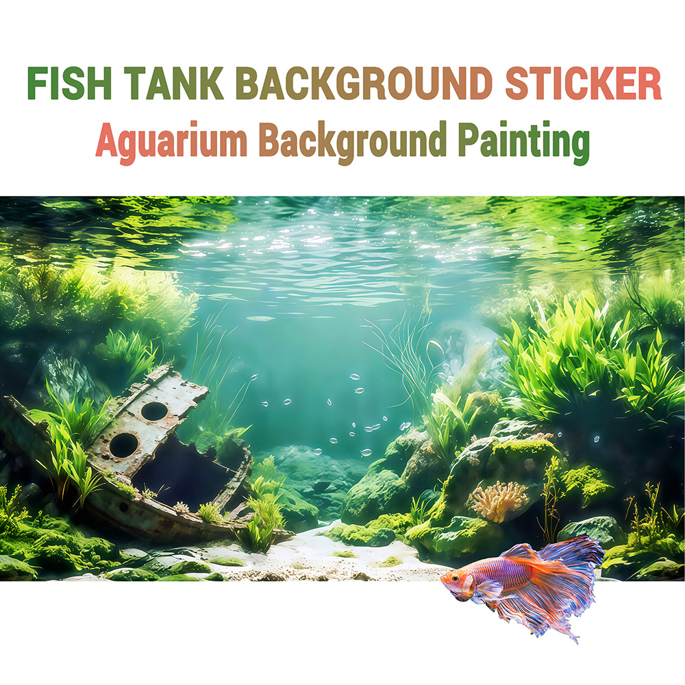Marine Aquarium Glue - Pegatina de Fondo para Acuario, Hierba