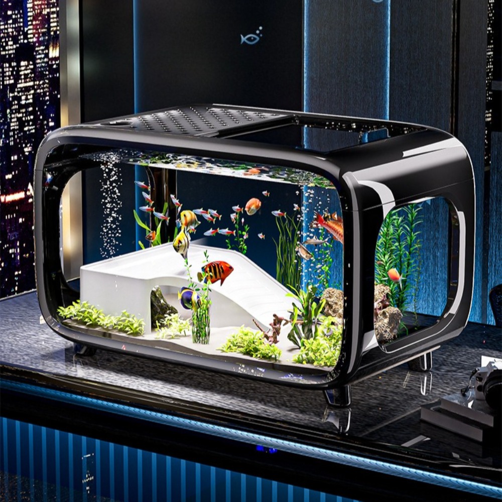 Marine Aquarium Aquascape - Tanque de peces de lujo transparente,