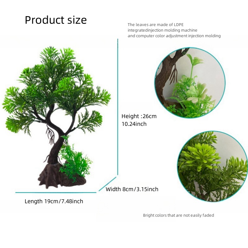 Plantas artificiales para deco - Marine Aquarium Aquascape reseña y precio