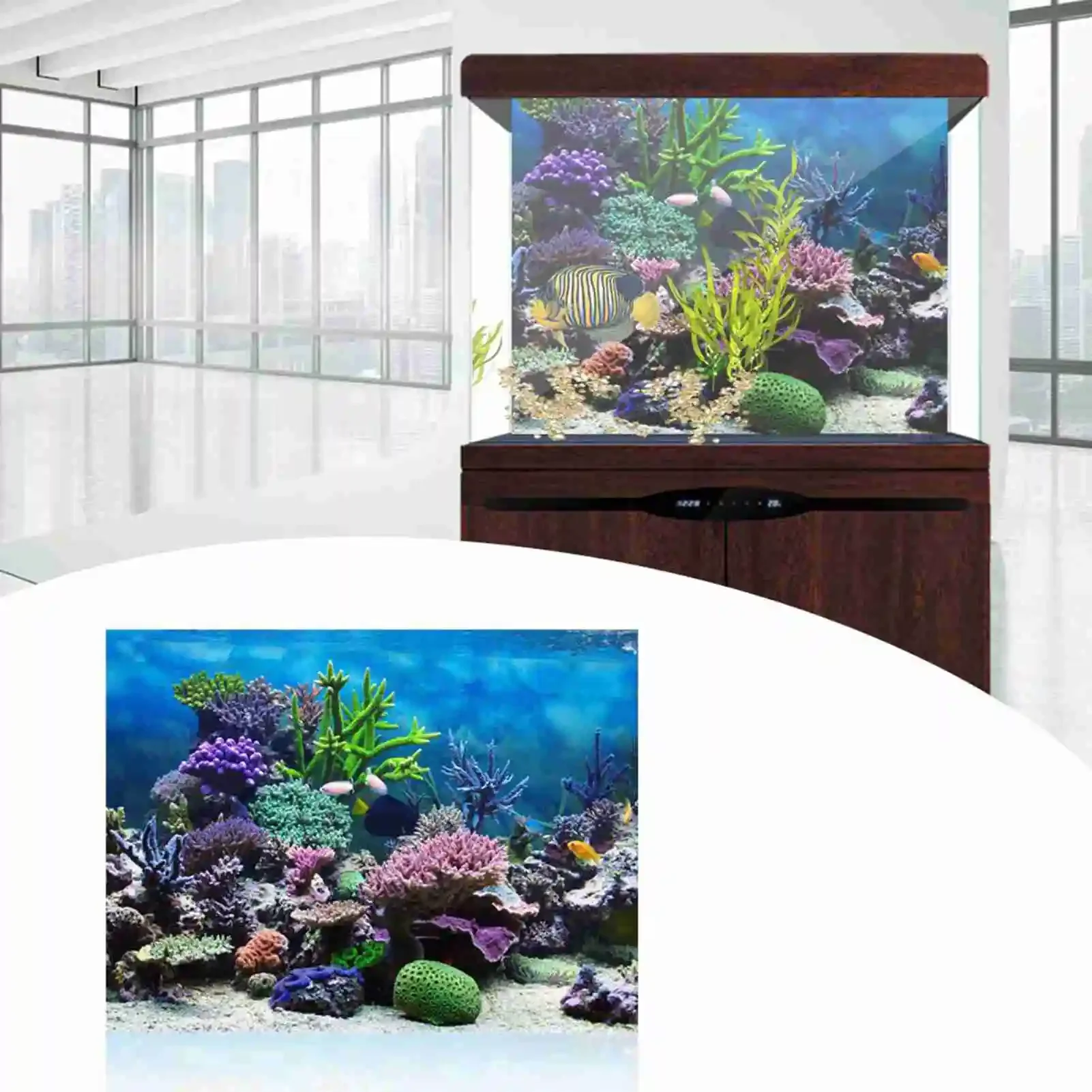Póster de paisaje de acuario 3 - Marine Aquarium Glue reseña y precio
