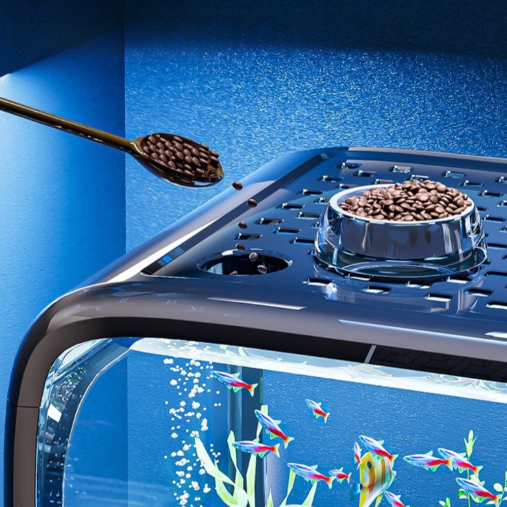 Tanque de peces de lujo transp - Marine Aquarium Aquascape reseña y precio