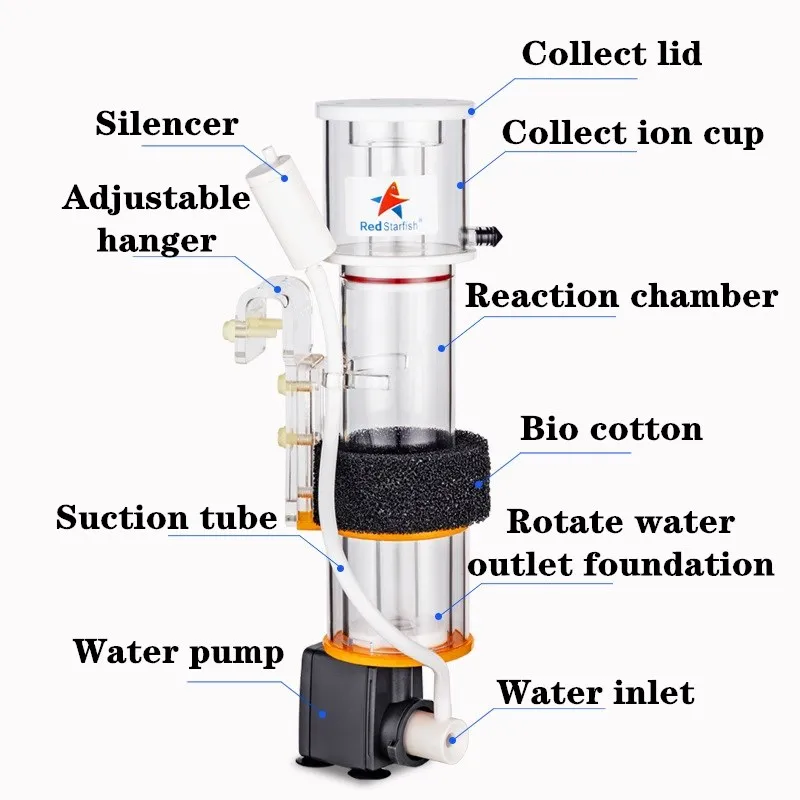 Espumadera de proteínas Red St - Marine Aquarium Protein Skimmer reseña y precio